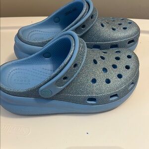 Crocs Glitter Blue Clogs